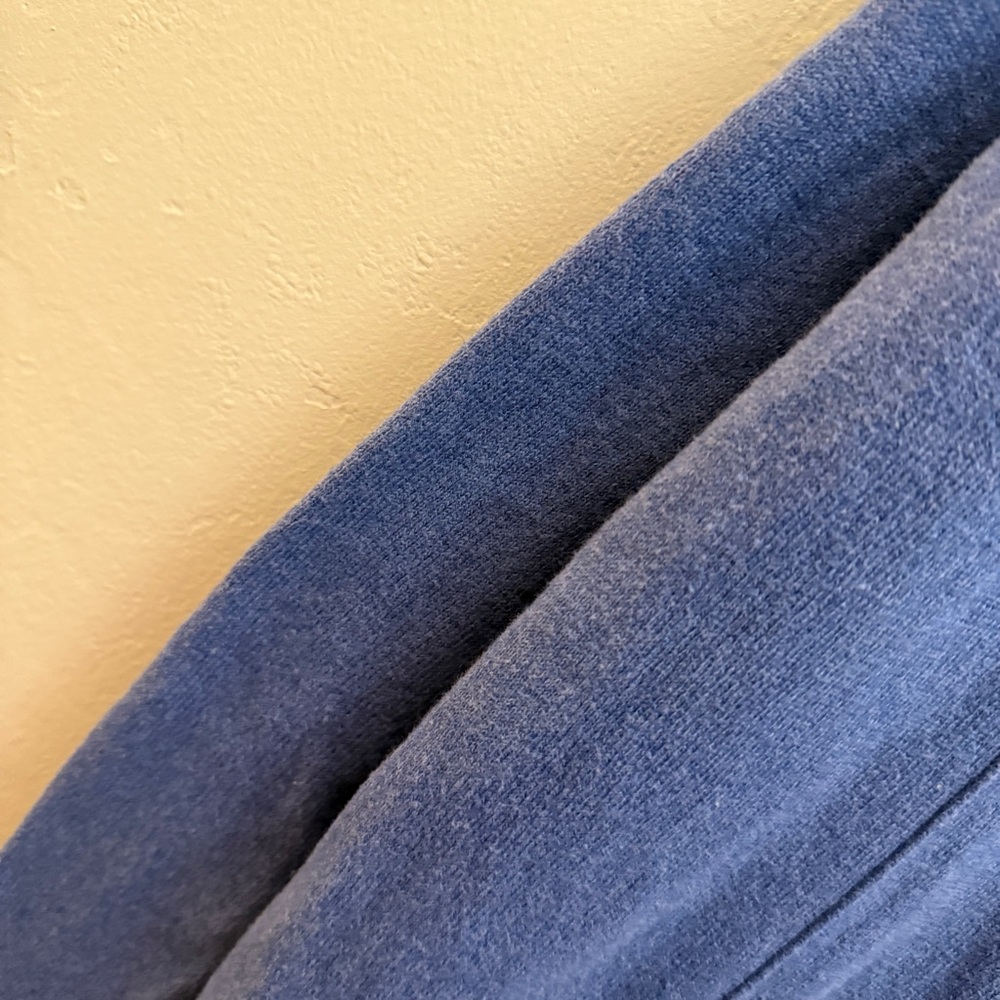 J. Jill large Blue Turtleneck Sweater dress solid cowl neck cashmere cotton - Picture 3 of 8
